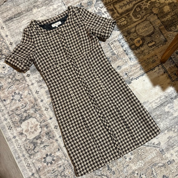 Chloe vintage houndstooth brown dress size 2 - Picture 11 of 14